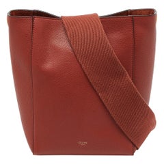 Celine Brick Leather Small Sangle Bucket Bag