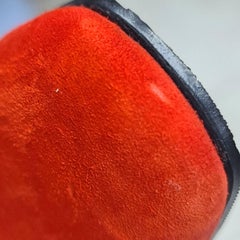 Celine Bright Red Suede Heels Pumps Sz.38