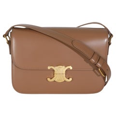 Celine Bronze Calfskin Teen Triomphe Bag
