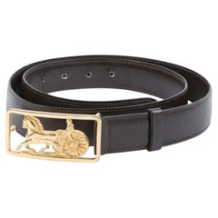 Celine Brown Caleche Leather Belt