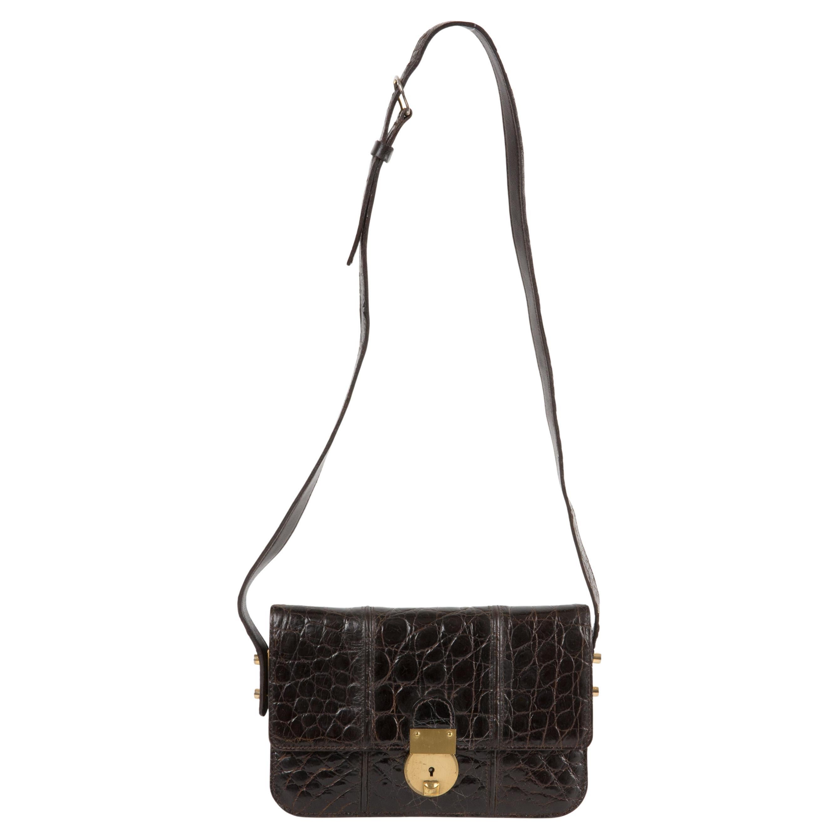 Celine Brown Calf Leather Shoulder Bag