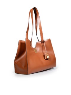 Céline Brown Calfskin Leather Cabas 16 Tote