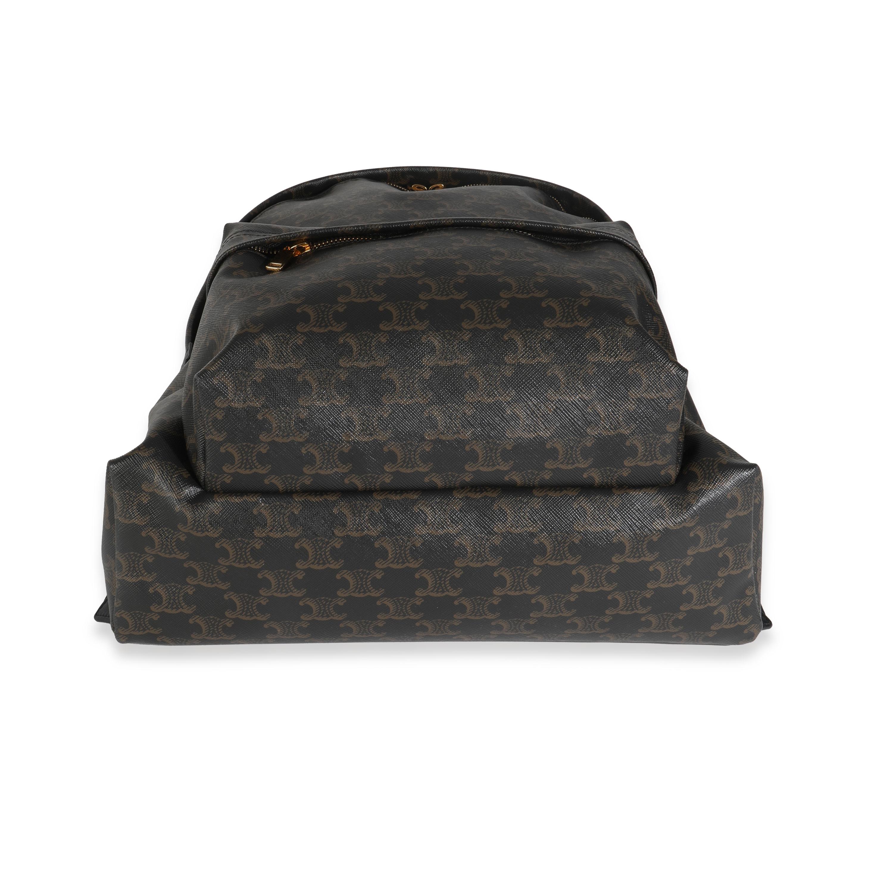 Sac à dos Triomphe moyen en toile Brown de Celine 2