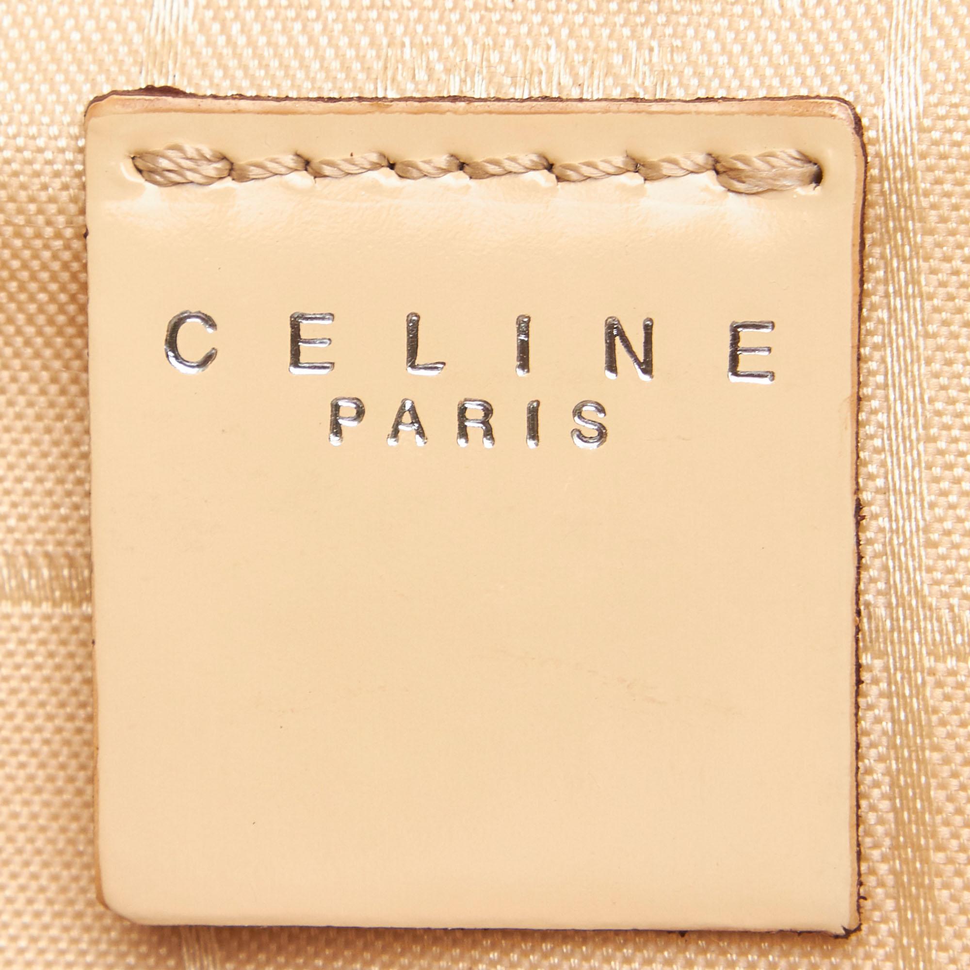 Beige Celine Brown Chemical Fiber Vanity Bag
