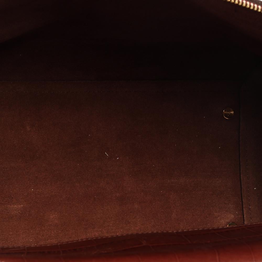 Celine Brown Croc Embossed Leather Mini Belt Bag 3
