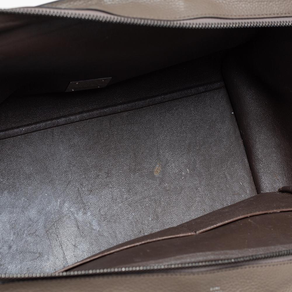 Bolso Trapecio Mediano de Asa Superior de Piel y Ante Marrón/Gris Celine 2