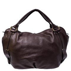 Celine Brown Leather Bittersweet Hobo