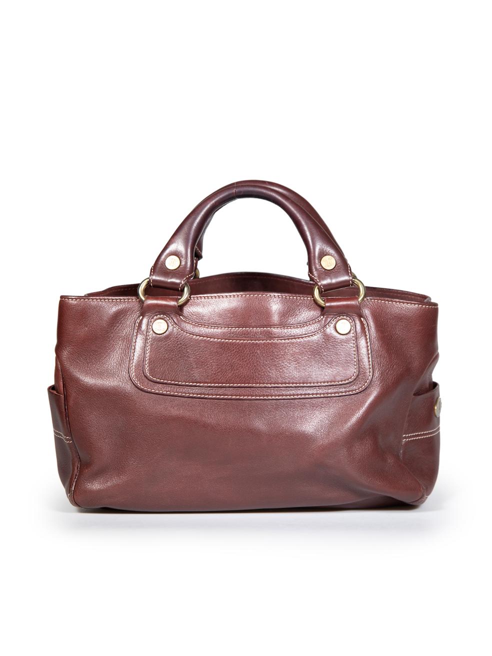 Céline Brown Leather Boogie Handbag In Good Condition For Sale In London, GB