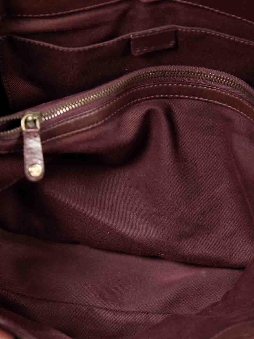 Céline Brown Leather Boogie Handbag For Sale 1