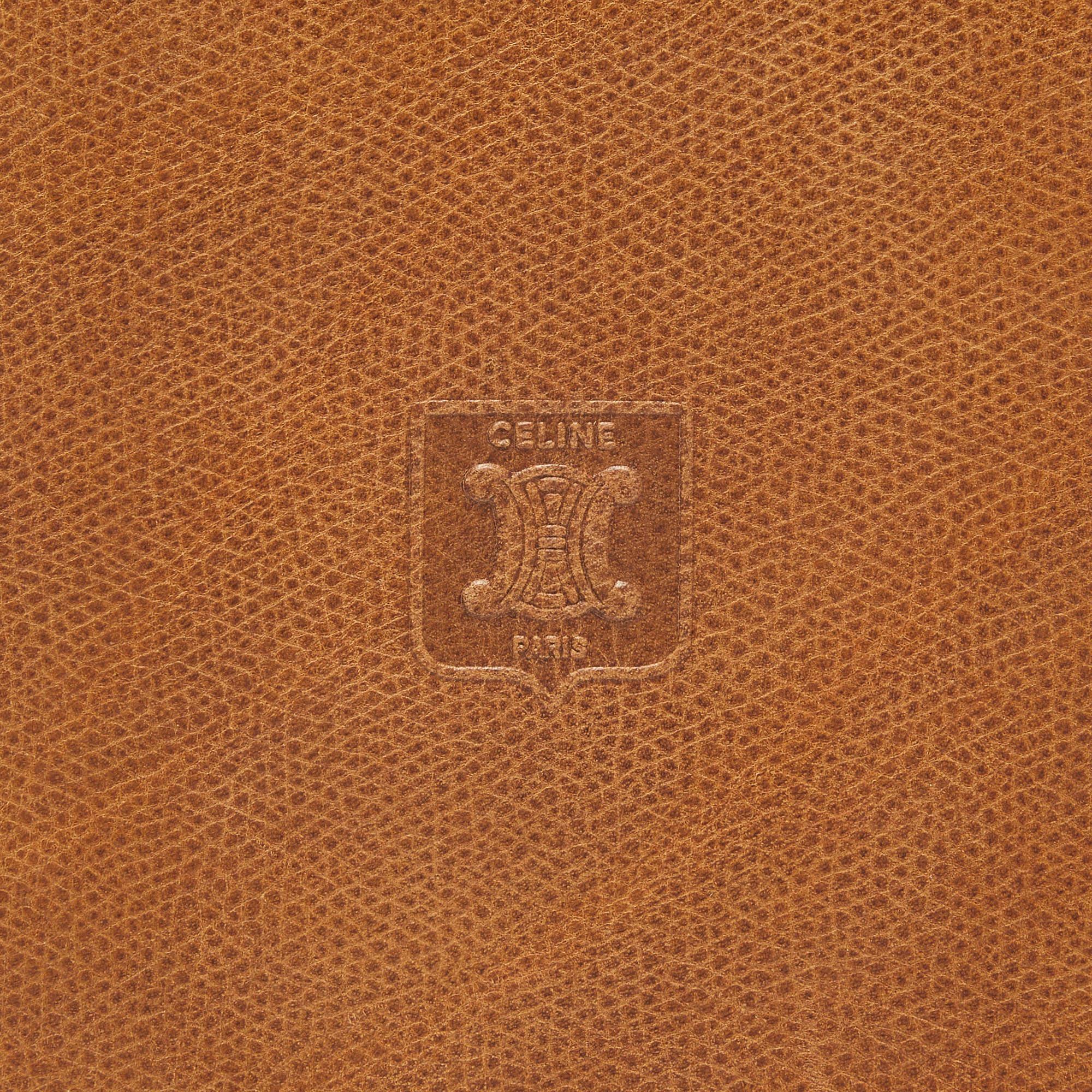 Celine Brown Leather Cheque Book Holder 1