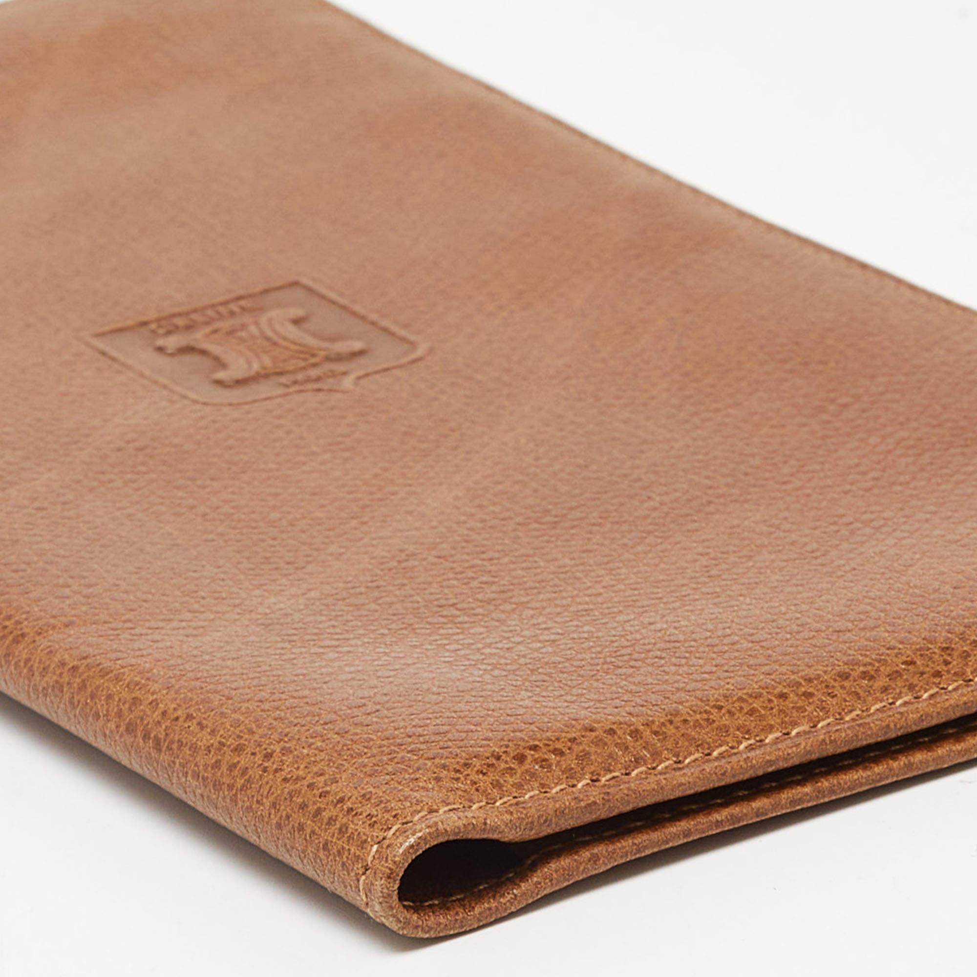 Celine Brown Leather Cheque Book Holder 5