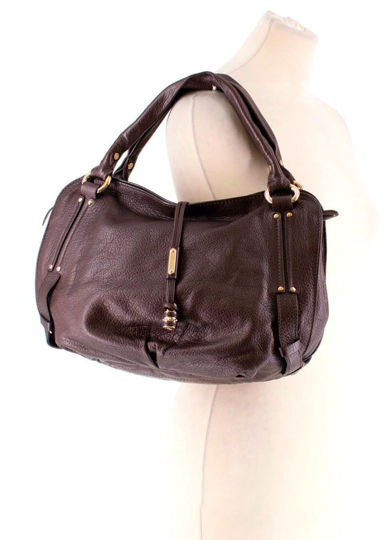 Celine Brown Leather Hobo Bag For Sale at 1stdibs