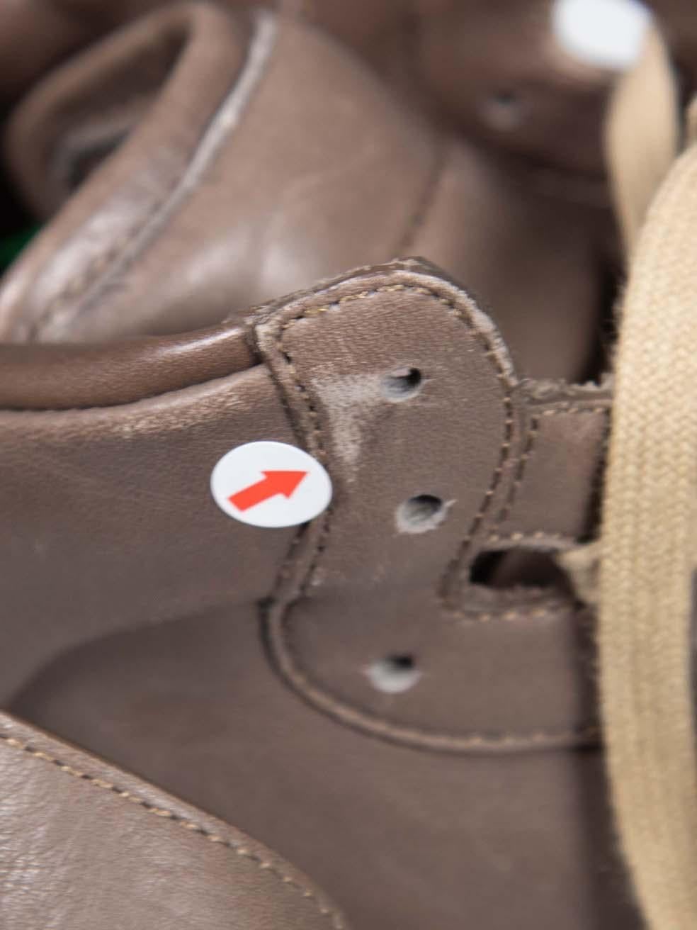Céline Scarpe da ginnastica alte in pelle marrone Up & Up Taglia IT 39 in vendita 5