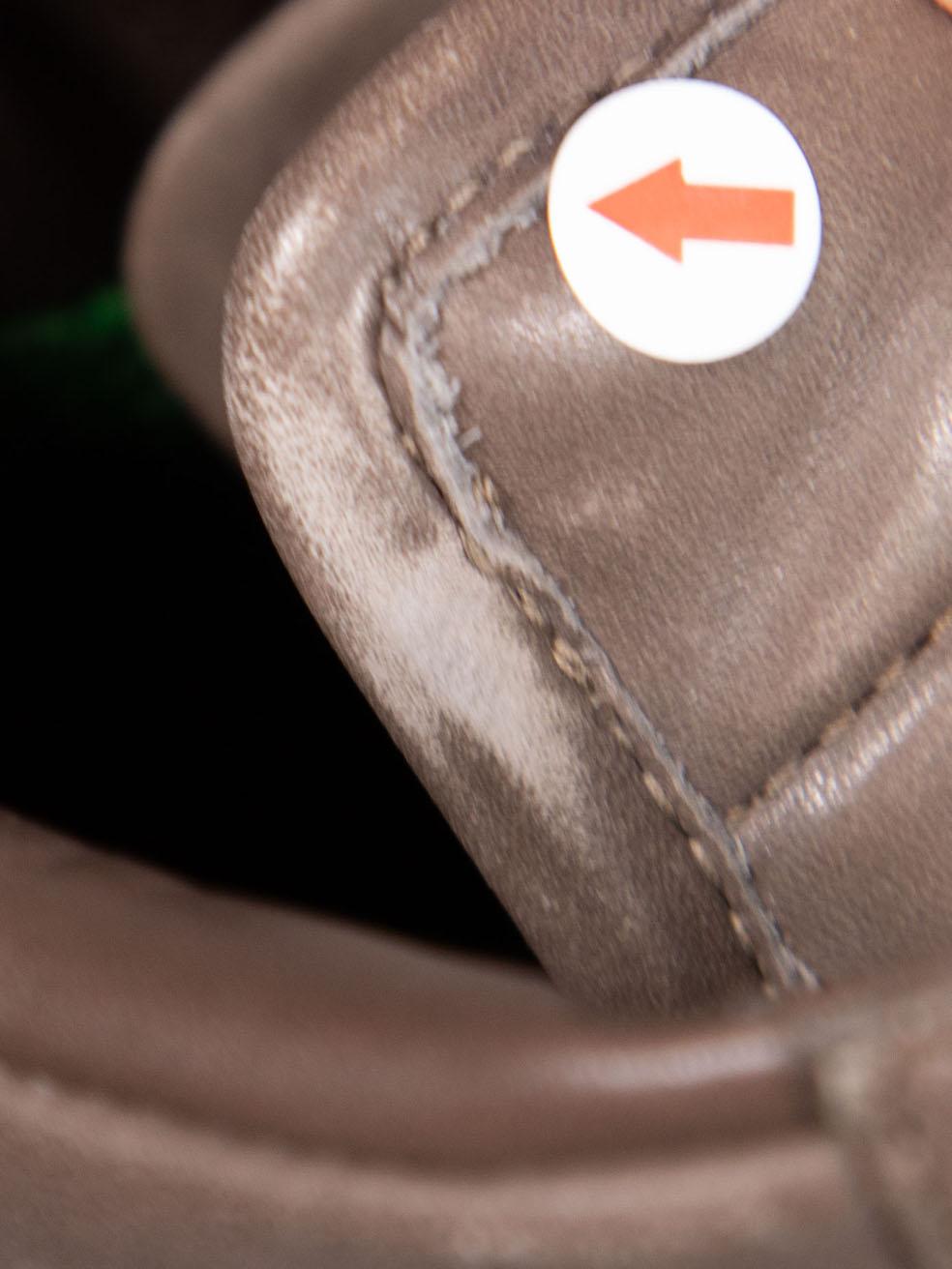 Céline Scarpe da ginnastica alte in pelle marrone Up & Up Taglia IT 39 in vendita 4