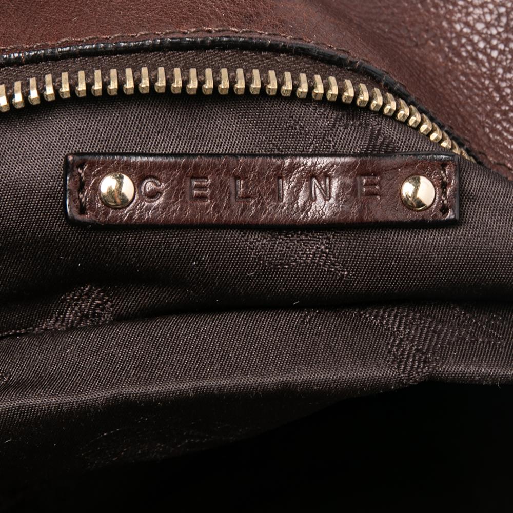 Celine Brown Leather Large Bittersweet Hobo 1