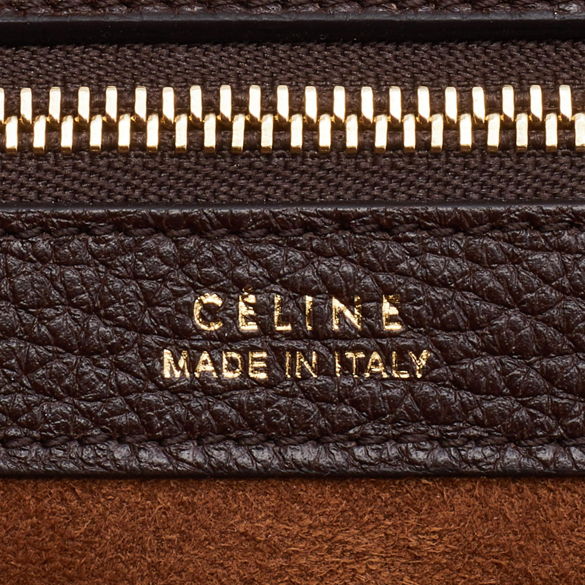 Celine Brown Leather Medium Cabas Phantom Tote 5
