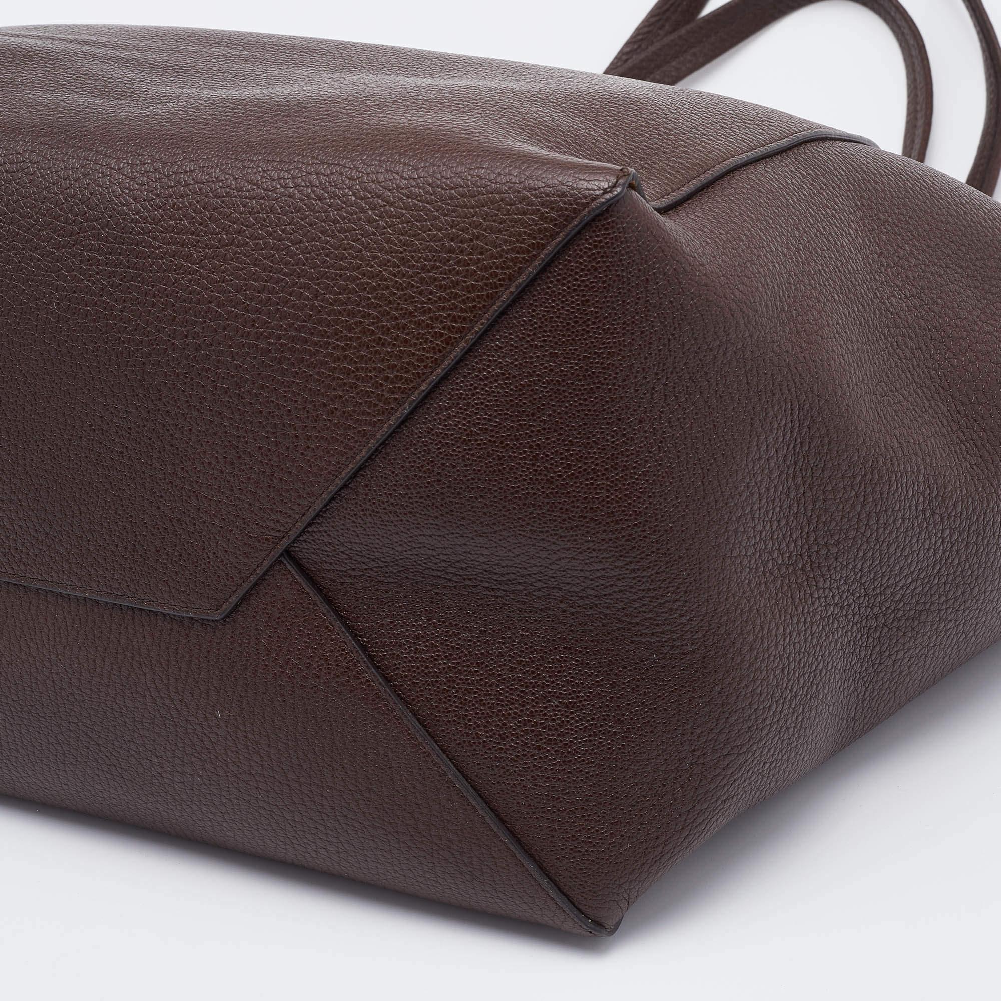 Celine Brown Leather Medium Cabas Phantom Tote 1