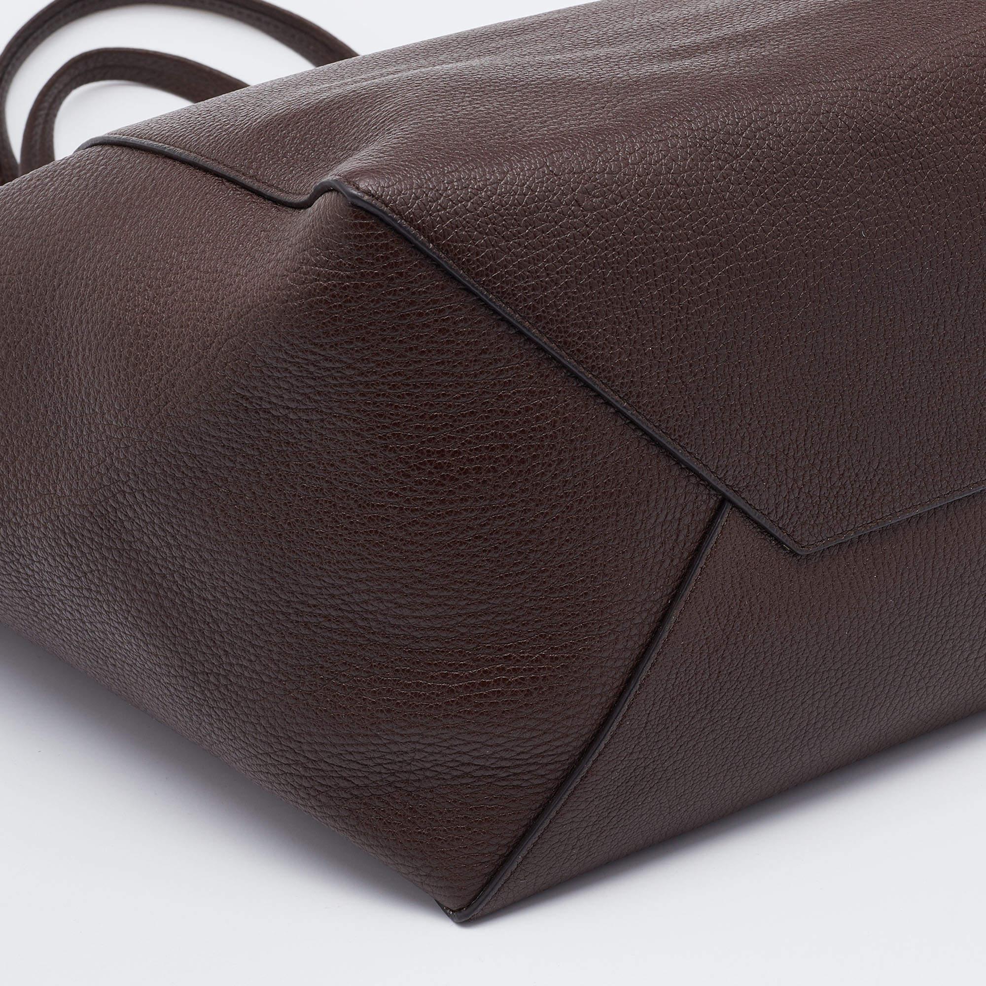 Celine Brown Leather Medium Cabas Phantom Tote 2