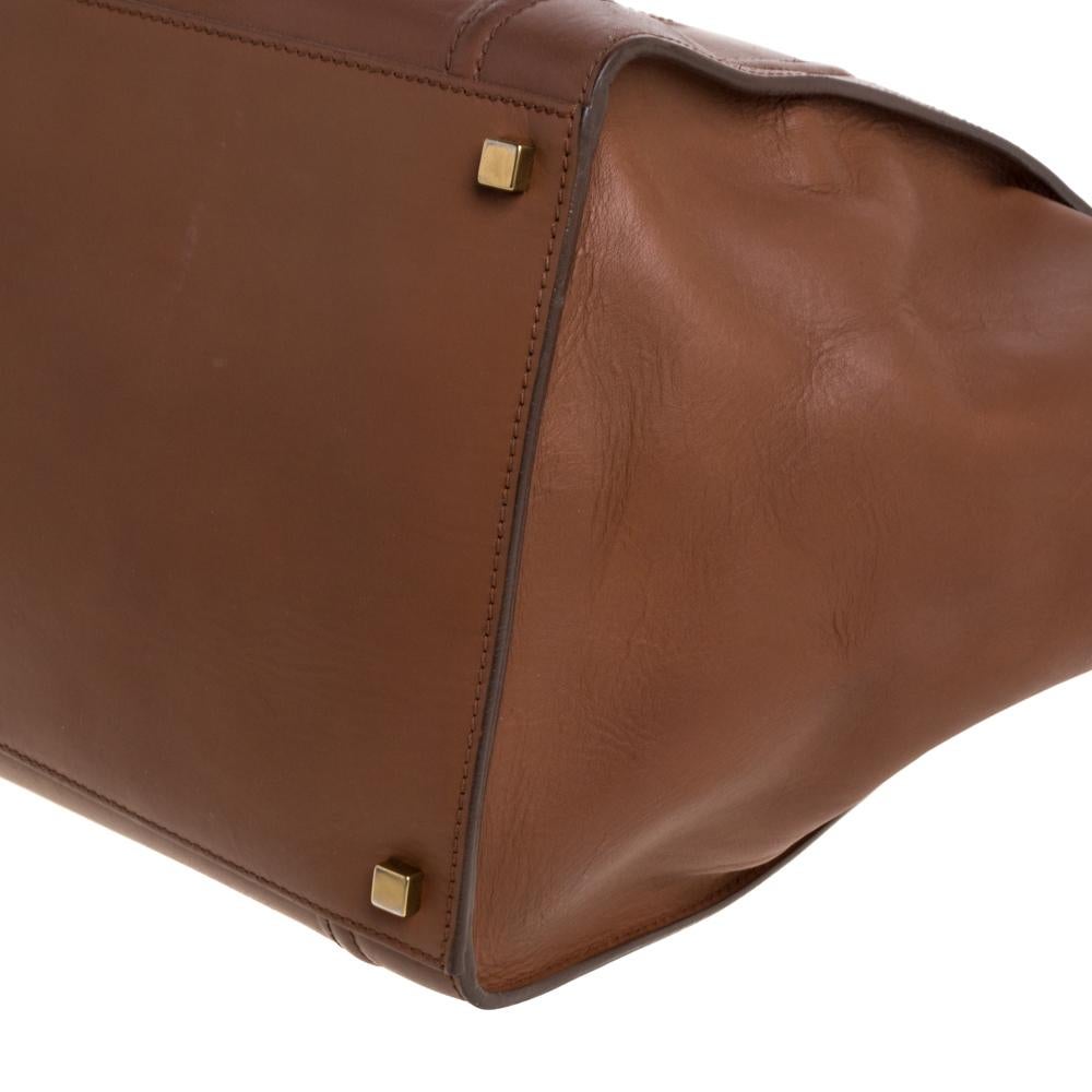 Celine Brown Leather Medium Phantom Luggage Tote 4
