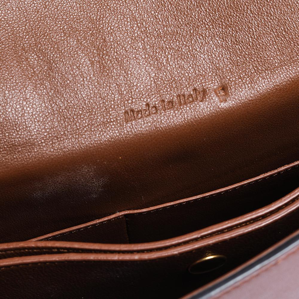 Women's Celine Brown Leather Medium Trotteur Shoulder Bag