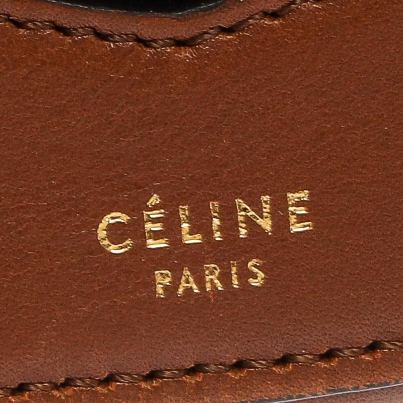 Celine Brown Leather Medium Trotteur Shoulder Bag 2
