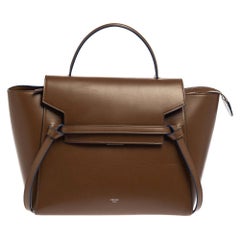 Celine Brown Leather Micro Belt Bag