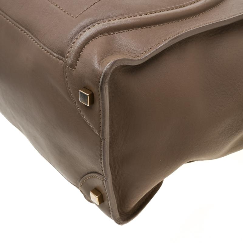 Celine Brown Leather Mini Luggage Tote In Good Condition In Dubai, Al Qouz 2