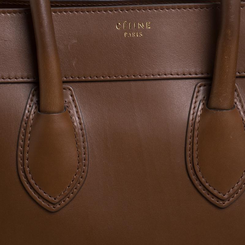 Celine Brown Leather Mini Luggage Tote 1