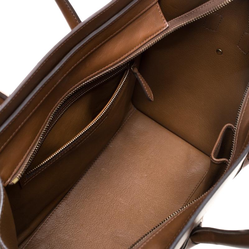 Celine Brown Leather Mini Luggage Tote 1