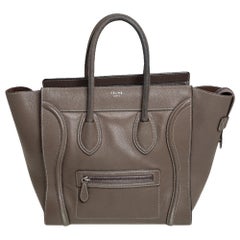 Céline Brown Leather Mini Luggage Tote