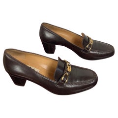 braune Leder-Mokasins von Celine
