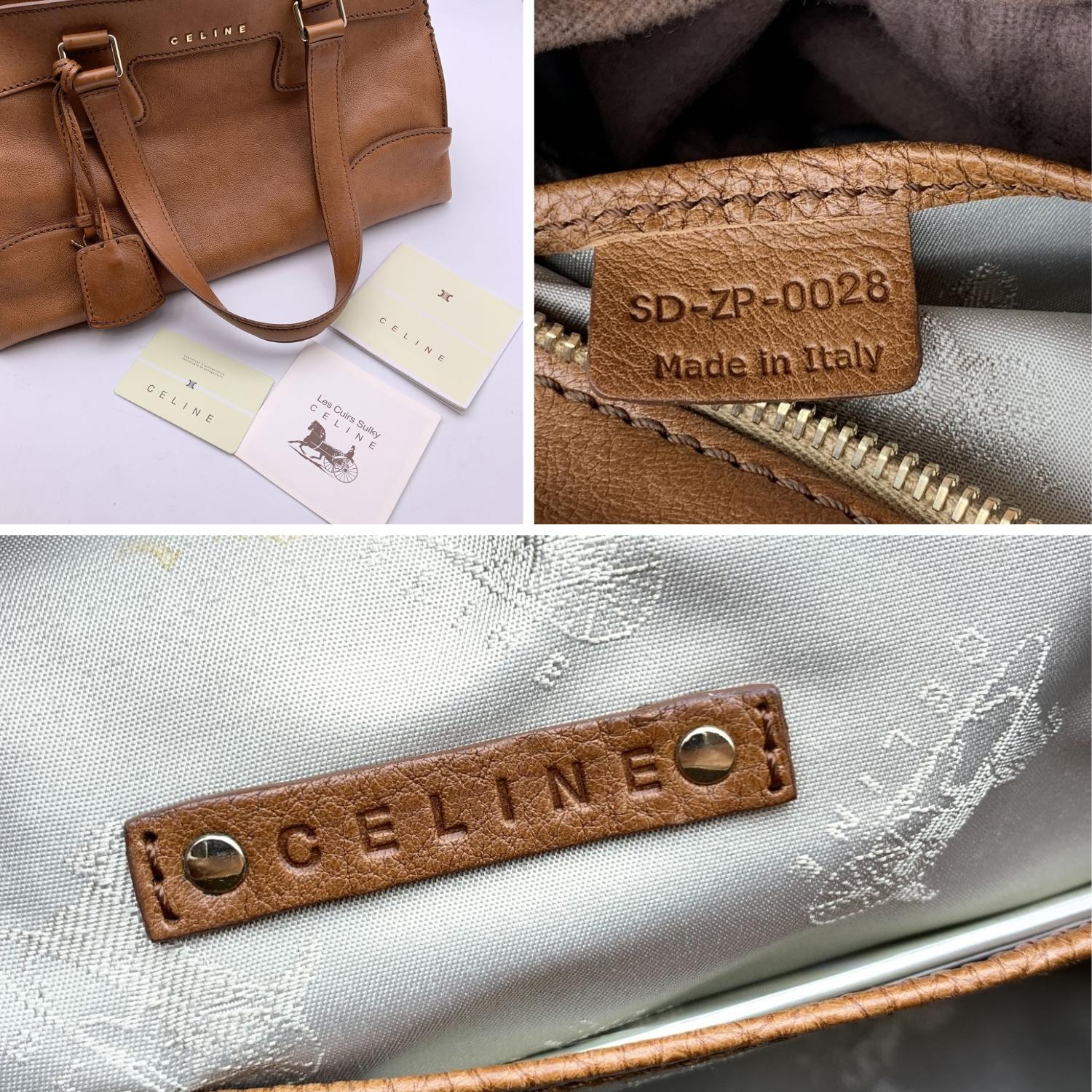 Celine Brown Leather Orlov Bag Shoulder Bag Handbag In Excellent Condition In Rome, Rome
