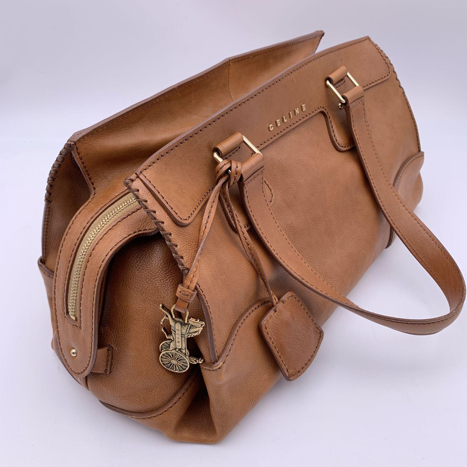 Celine Brown Leather Orlov Bag Shoulder Bag Handbag 2