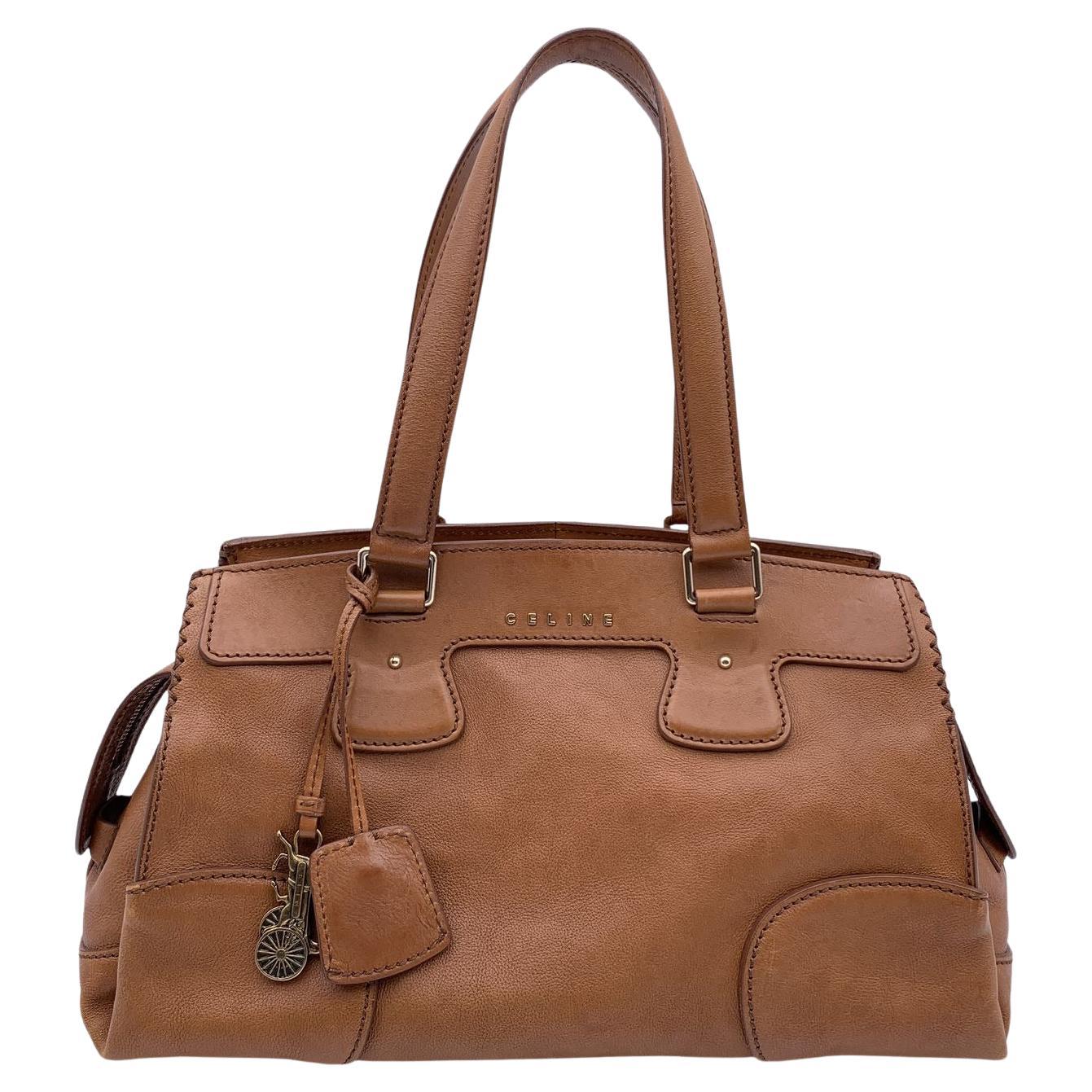 Celine Brown Leather Orlov Bag Shoulder Bag Handbag