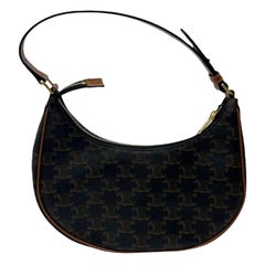 Celine Brown Leather Triomphe Bag