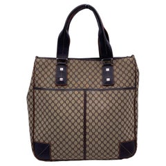 Celine Braun Macadam Canvas Tote Einkaufstasche Handtasche