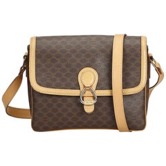 Celine Brown Macadam Crossbody Tasche