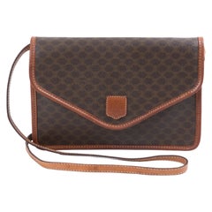 Celine Brown “Macadam” Monogram Shoulder Bag