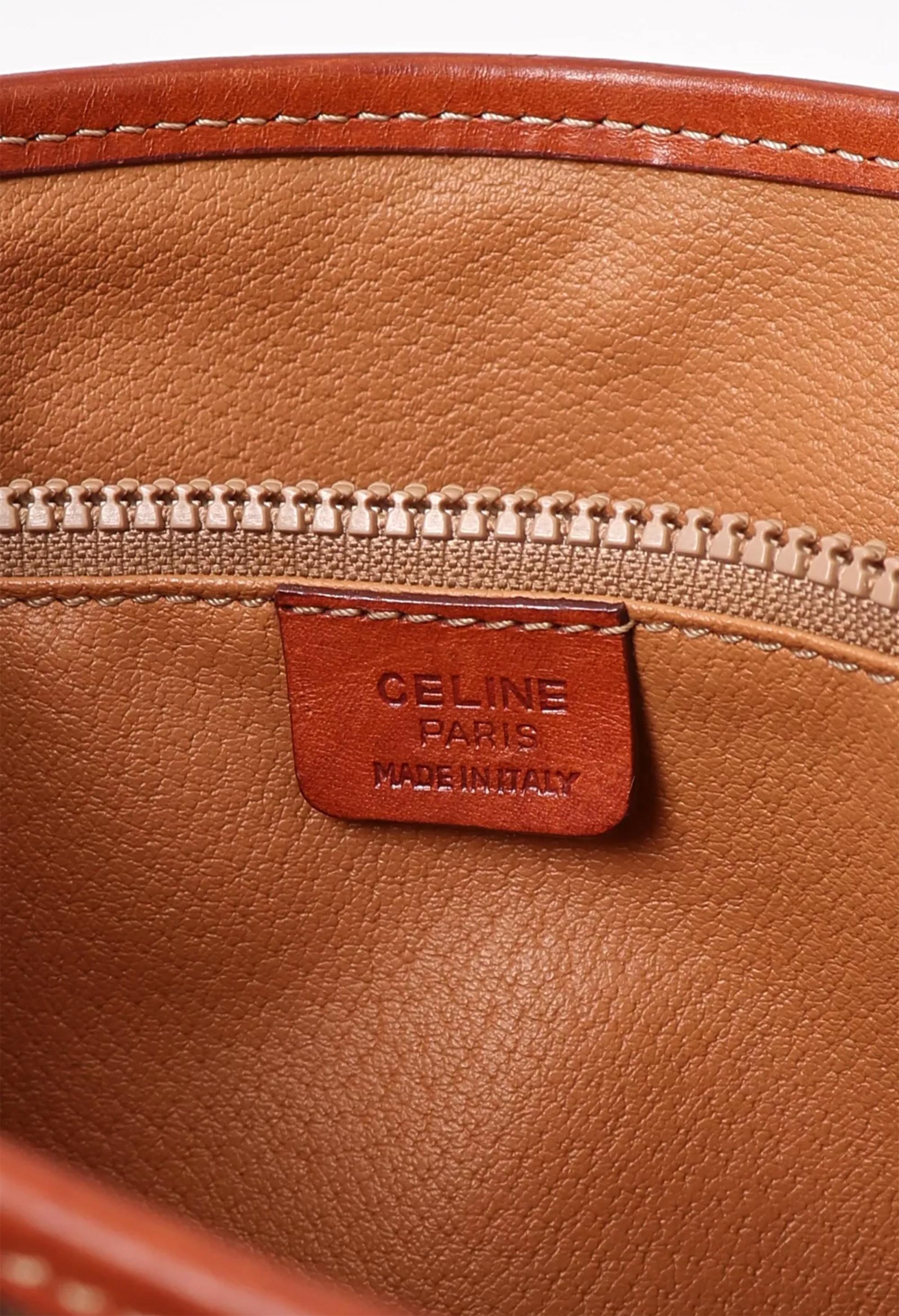Borsa Tote Celine Marrone Macadam Triomphe Monogram in vendita 5