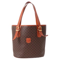 Celine Braun Macadam Triomphe Monogram Tote Tasche