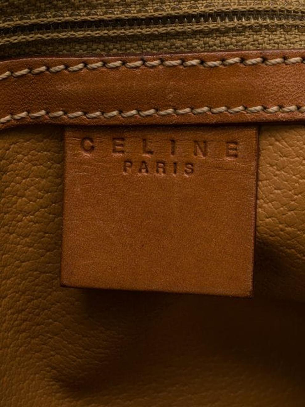 Women's Celine Brown Monogram Logo Hand Bag For Sale