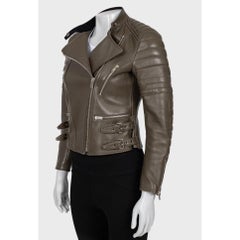 Celine Brown Quilted Leather Jacket - Size FR38 (US M)