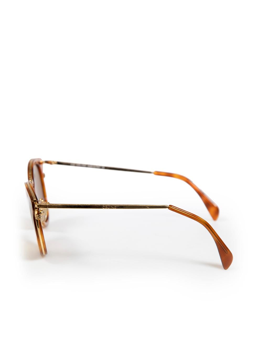 Women's Céline Brown Round Tortoiseshell Sunglasses For Sale