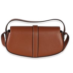 Celine Braunes glattes Kalbsleder Tabou Clutch auf Riemen