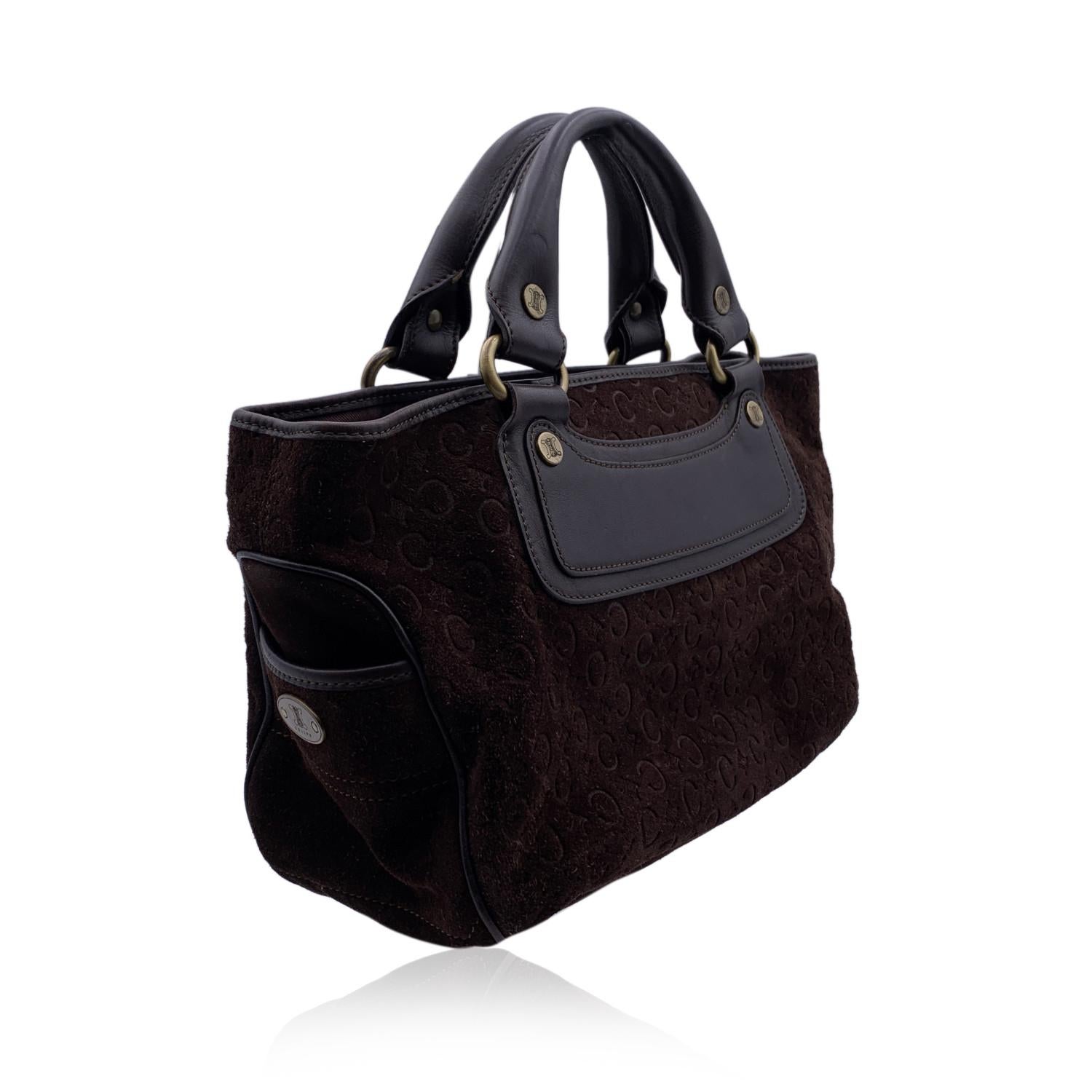 Women's Celine Brown Suede C Macadam Boogie Bag Tote Handbag