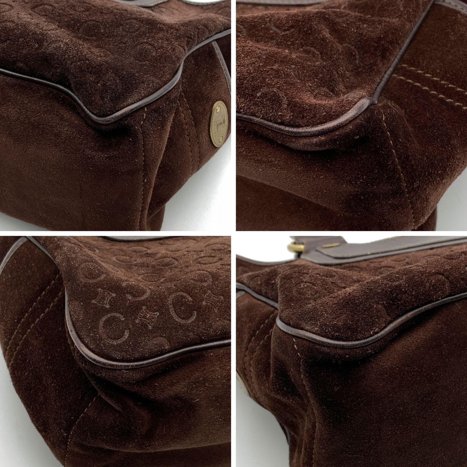 Celine Brown Suede C Macadam Boogie Bag Tote Handbag 2