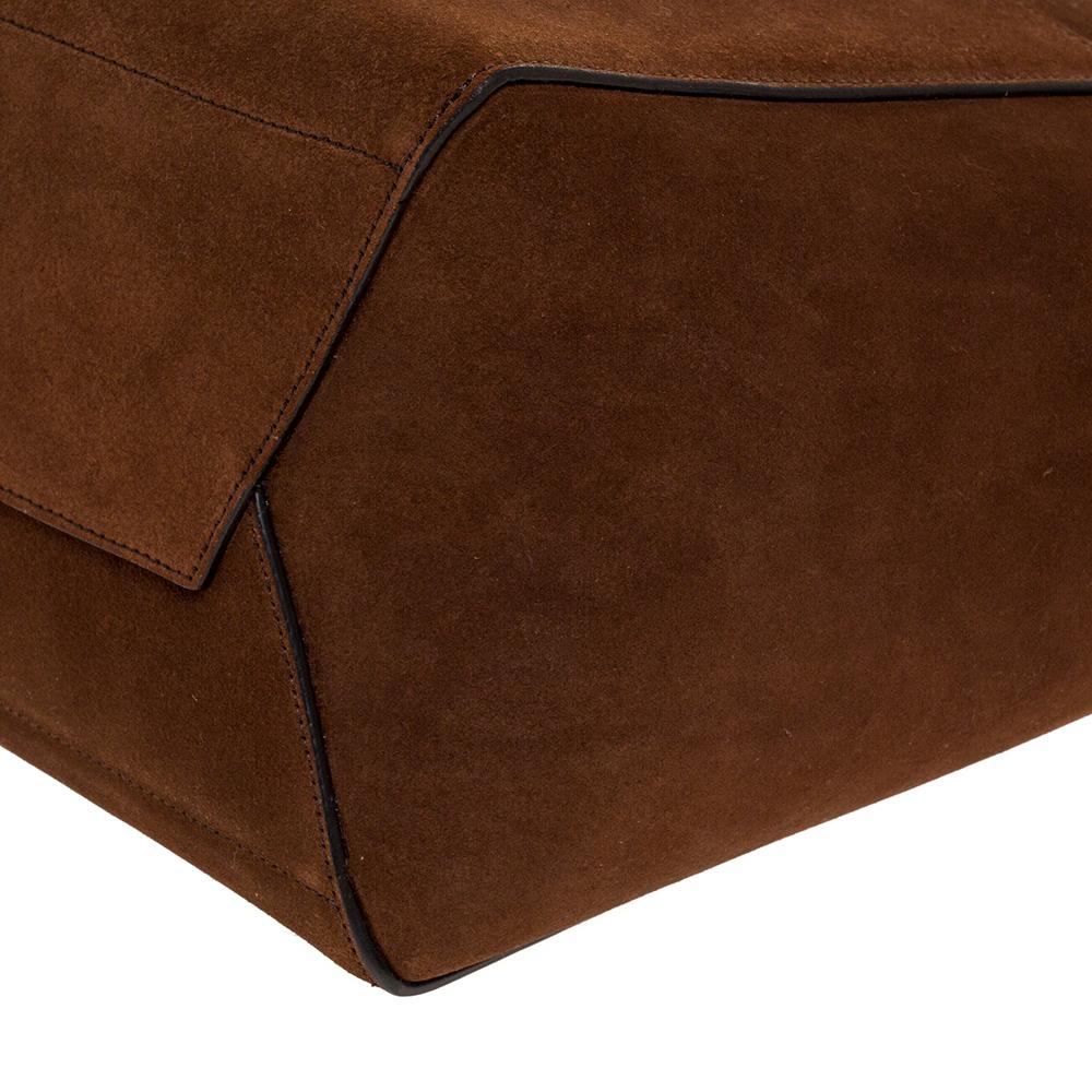 Celine Brown Suede Sangle Bucket Bag 1