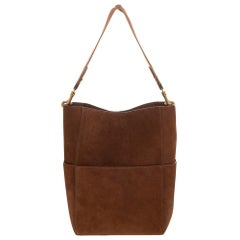 Celine - Sac en daim marron Sangle Bucket