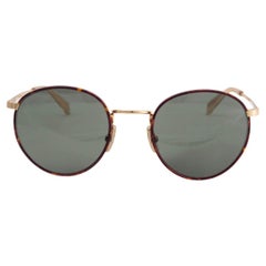 CELINE brown Tortoise FRAME 06 Round Sunglasses CL40100U