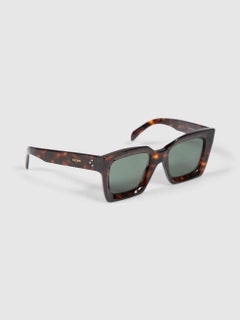 Céline Brown Tortoiseshell Wide Fit Sunglasses